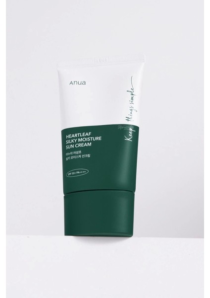 Heartleaf Silky Moisture Sun Cream (Korendy) Cildi Sakin Tutan Ipeksi Dokulu Güneş Kremi 50ML