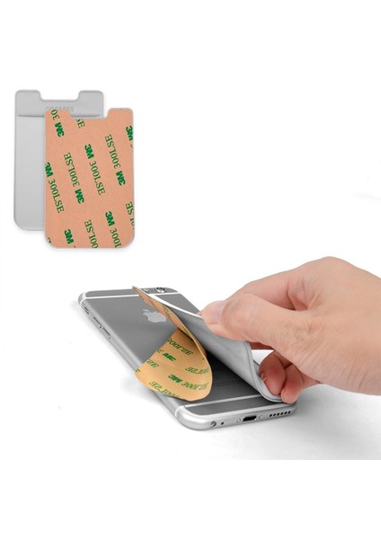 Yaratıcı Likra Cep Telefonu Cüzdan Kılıf Kadın Erkek Kredi Kımlık Kartı Tutucu Iş Cep Sopa 3 M Yapıştırıcı (Yurt Dışından)