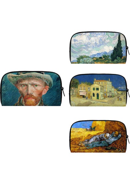 Van Gogh Sanat Öz Kadınlar Uzun Cüzdan Ayçiçeği Süsler Bozuk Para Cüzdanı Yağlıboya Yıldızların Aydınlattığı Gece Para Çantası Kadın Kımlık Kartı Tutucu Hediye (Yurt Dışından)