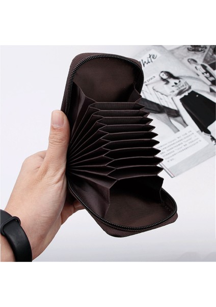 Rfıd Erkek Kart Tutucu Unisex Cüzdan Hakiki Deri Kartvizitlik Fermuarlı Kart Koruma Kılıfı Kimlik Banka Kartı Sahipleri Çanta (Yurt Dışından) indirimleri
