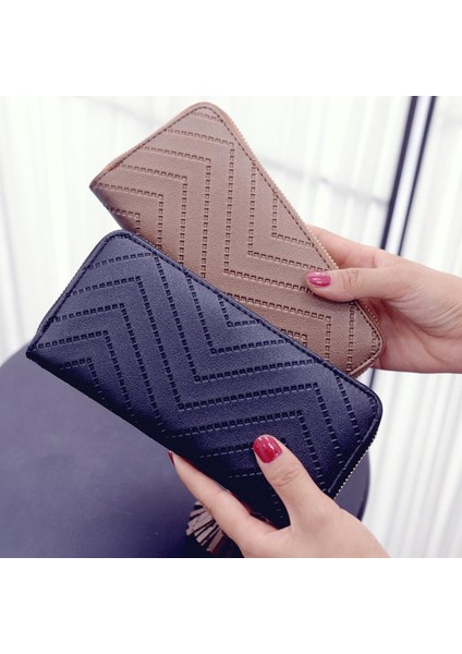 Uzun Cüzdan Kadın Çantalar Püskül Moda Bozuk Para Cüzdanı Kart Sahibinin Cüzdan Kadın Yüksek Kaliteli Debriyaj Para Çantası Pu Deri Cüzdan (Yurt Dışından)
