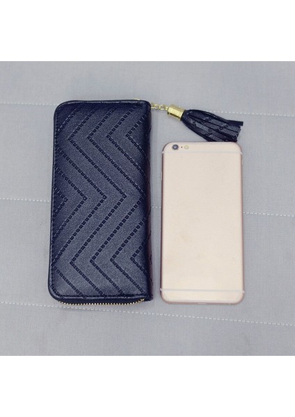 Uzun Cüzdan Kadın Çantalar Püskül Moda Bozuk Para Cüzdanı Kart Sahibinin Cüzdan Kadın Yüksek Kaliteli Debriyaj Para Çantası Pu Deri Cüzdan (Yurt Dışından)