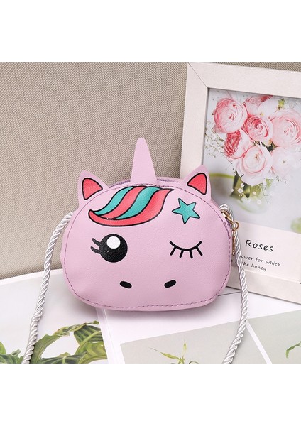 Sevimli Hayvan Çocuk Küçük Crossbody Çanta Güzel Bebek Kız Mini Bozuk Para Cüzdanı Çanta Pu Deri Çocuklar Değişim Cüzdan Omuz Çantaları (Yurt Dışından) fırsatları