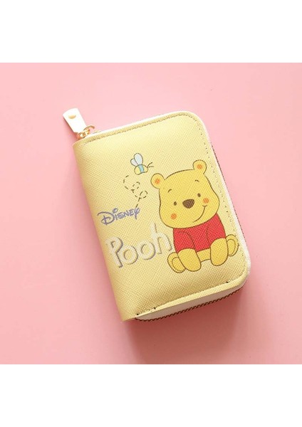 Disney Winnie The Pooh Organ Kart Çantası Pu Deri Cüzdan Karikatür Kartvizit Kılıfı Kredi Kartı Tutucu Mini Fermuarlı Debriyaj Çanta (Yurt Dışından) fiyatları