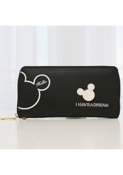 Bileklik Cüzdan Kadın Cüzdan Uzun ve Kısa Mickey Debriyaj Bozuk Para Cüzdanı Trendy Ince Fermuar Para Çantası Pu Deri Çanta Kart Sahibinin (Yurt Dışından) fiyatları