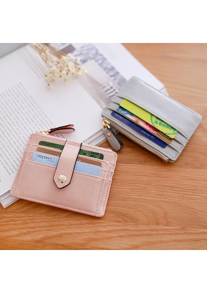1 Pc Mini Pu Deri Kredi Kartı Tutucu Kapak Fermuar Çile Kadın Erkek Küçük Ultra Ince Cüzdan Organizatör Vaka Paketi Bozuk Para Cüzdanı (Yurt Dışından) modelleri