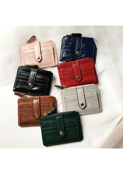 1 Pc Mini Pu Deri Kredi Kartı Tutucu Kapak Fermuar Çile Kadın Erkek Küçük Ultra Ince Cüzdan Organizatör Vaka Paketi Bozuk Para Cüzdanı (Yurt Dışından) fırsatları