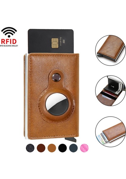 2022 Rfid Airtag Erkek Cüzdan Para Çantaları Anti Pu Deri Kartlıklı Cüzdan Apple Hava Etiketi Erkek Çantalar Akıllı Kapak Kılıf (Yurt Dışından)