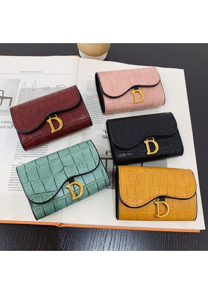 1 Adet Mini Bozuk Para Cüzdanı Pu Deri Çoklu Kart Kısa Küçük Kart Tutucu Çok Fonksiyonlu Cüzdan Kadın Moda Lüks El Çantası (Yurt Dışından)