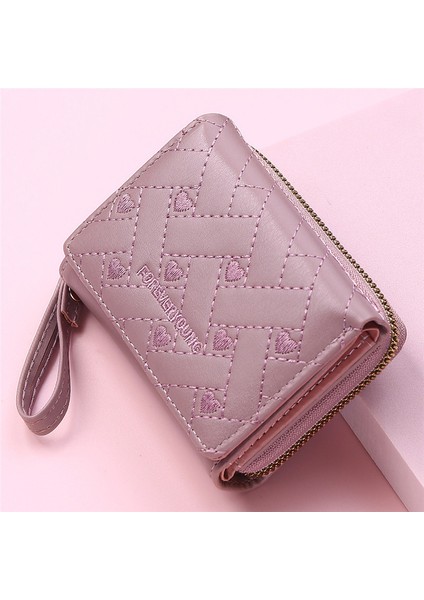 Pu Deri Kısa Küçük Kadın Cüzdan Moda Kore Üç Katlı Bozuk Para Çantaları Kadın Kartvizit Sahipleri Para Çantası Debriyaj (Yurt Dışından) modelleri