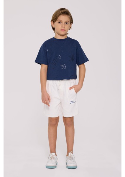 Bg Store Erkek Çocuk Ekru Şort
