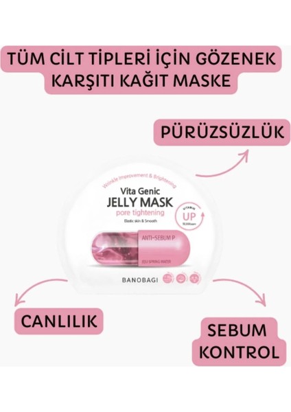 Vita Genic Jelly Mask Pore Tightening Canlandırıcı Pürüzsüzlük Pamuk Maske