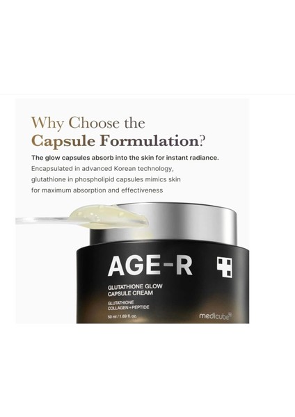 Age-R Glutathione Glow Capsule Cream 50ml Yüz Kremi