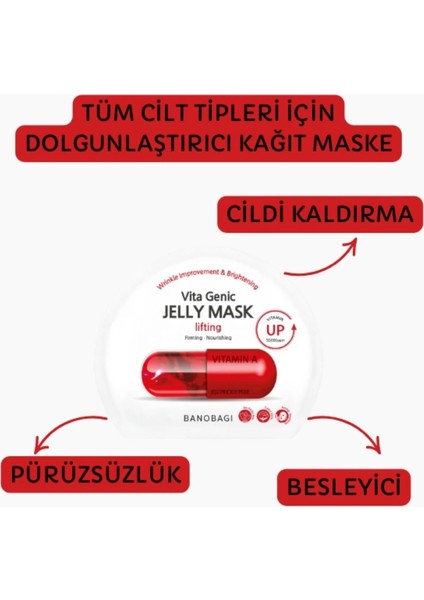 Vita Genic Jelly Mask Lifting Dolgunlaştırıcı ve Besleyici %100 Pamuk Maske