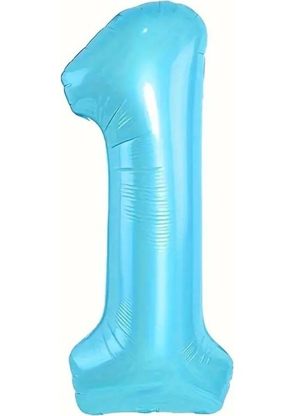 Mavi 1 Rakam Folyo Balon 80 cm