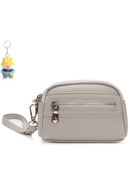 Kadınlar El Çantası Mini Küçük Çanta Çok Fonksiyonlu El Çantası Para Cüzdanı Moda Büyük Kapasiteli Madeni Para Çantası Çift Fermuar (Yurt Dışından)