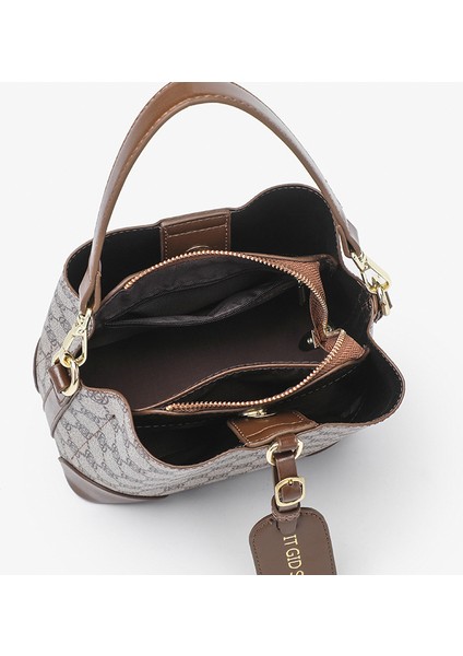 Büyük Çanta Kadın Çok Yönlü Büyük Kapasiteli Omuz Çantası Crossbody Kova Çanta (Yurt Dışından) modelleri