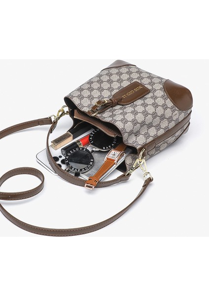 Büyük Çanta Kadın Çok Yönlü Büyük Kapasiteli Omuz Çantası Crossbody Kova Çanta (Yurt Dışından) fırsatları