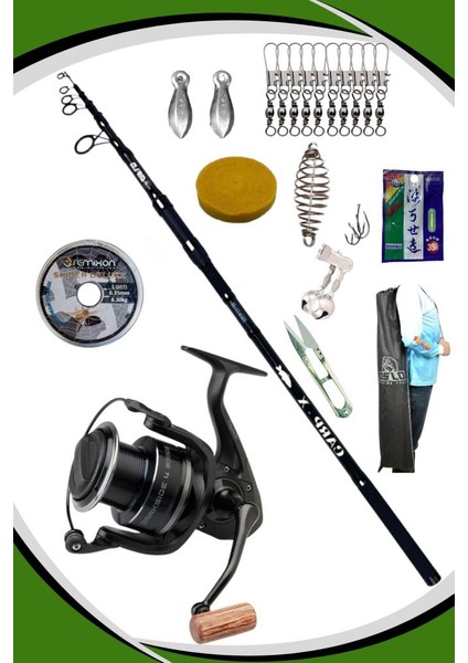 Carp-X 360CM 3,5lbs Dam Darkside 4 8000S Fd Sazan Olta Takımı Seti
