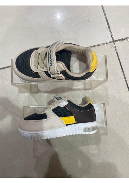 Haki ve Bej Anorak Dış Meteryal Bebek Spor Ayakkabı