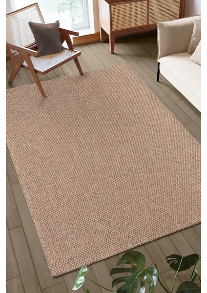 Doku DH001 Kahverengi Hav Toz Vermez Salon Mutfak Koridor Oturma Odası Yolluk Dokuma Kilim