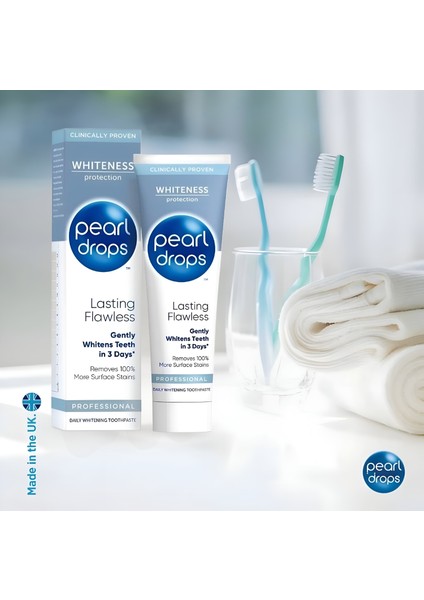 2 Adet - Pearl Drops Lastıng-Sıvı Kalsiyum ile Anti-Age Özellikli, Leke Çıkarıcı,Beyazlatıcı 3 Günde Etkili Diş Macunu 75ml.