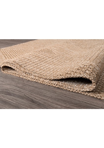 Doku DH002 Kahverengi Hav Toz Vermez Salon Mutfak Koridor Oturma Odası Yolluk Dokuma Kilim