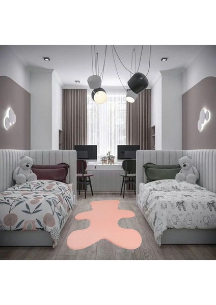 Pelüş Çocuk Odası Modern Ayıcık Halı Kaymaz Taban Halı Yatak Odası Rbt