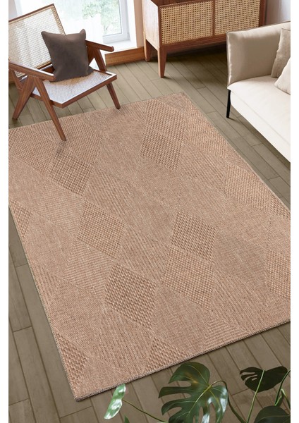 Doku DH002 Kahverengi Hav Toz Vermez Salon Mutfak Koridor Oturma Odası Yolluk Dokuma Kilim