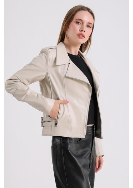 Ariana Kadın Deri Biker Ceket fiyatları