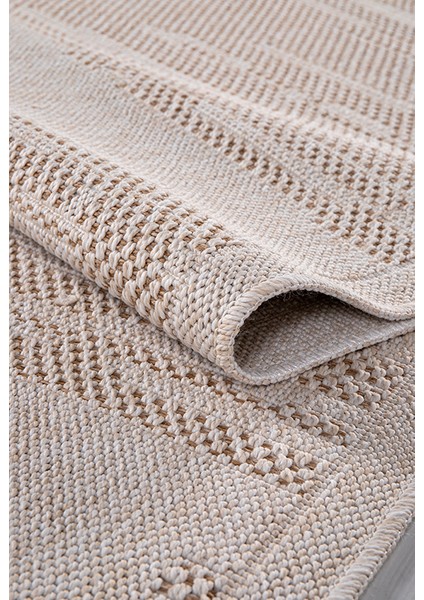 Doku DH007 Bej Hav Toz Vermez Salon Mutfak Koridor Oturma Odası Yolluk Dokuma Kilim
