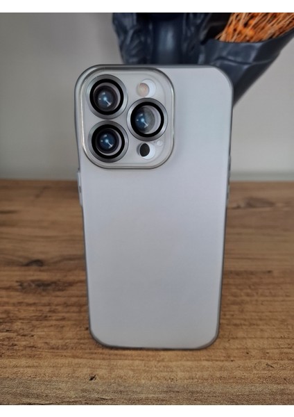 iPhone 15 Pro Uyumlu Tam Kamera Lens Korumalı Ekstra İnce Esnek Mat Lüks Kılıf