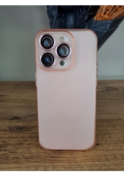 iPhone 15 Pro Uyumlu Tam Kamera Lens Korumalı Ekstra İnce Esnek Mat Lüks Kılıf