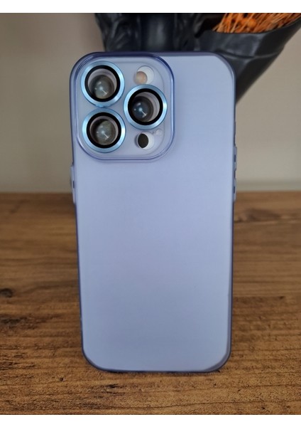 iPhone 15 Pro Uyumlu Tam Kamera Lens Korumalı Ekstra İnce Esnek Mat Lüks Kılıf