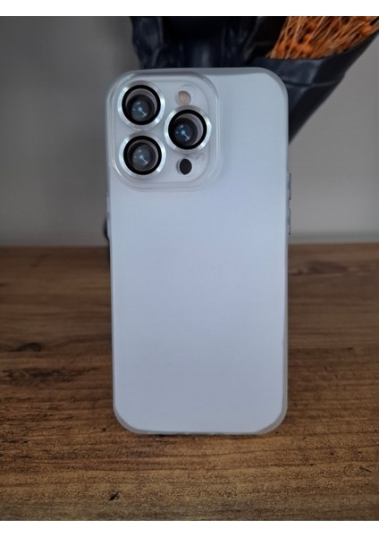 iPhone 15 Pro Uyumlu Tam Kamera Lens Korumalı Ekstra İnce Esnek Mat Lüks Kılıf