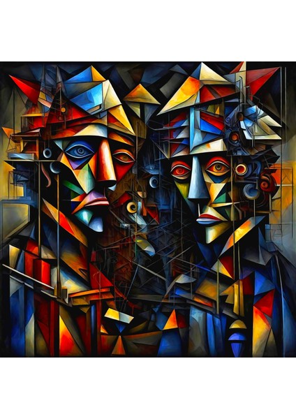 Dekoratif Çok Renkli Sanat Kanvas Tablo
