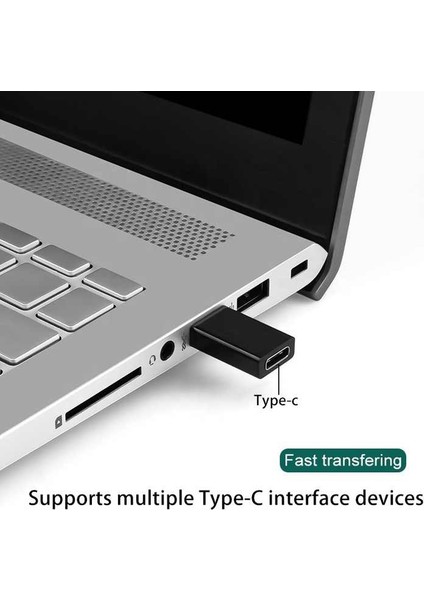 ADS-613 USB 3.1 To Type-C 10 Gbps Gen2 Yüksek Hızlı Data Şarj Çevirici Dönüştürücü Adaptör Siyah (2 Adet)