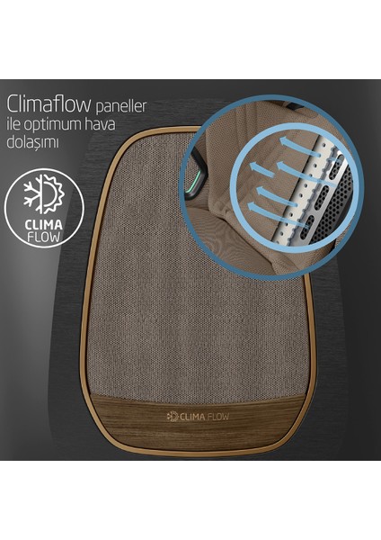 Emerald 360 Pro I-Size Dünyanın Ilk Kızaklı, Araç Dışına Çıkabilen Isofix'li 360 Dönebilir Yatabilir 0-36 kg Bebek Oto Koltuğu Authentic Truffle