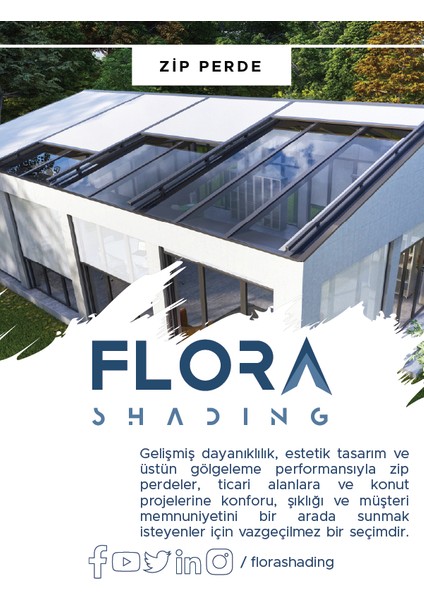 Siparişe Özel Üretim | Flora Shading | Tavan Zip Perde
