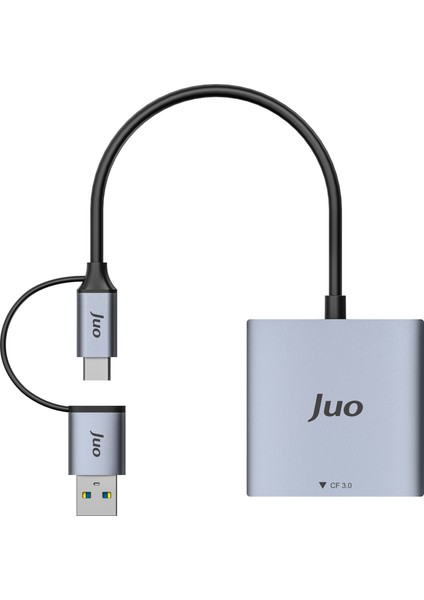 USB 3.2 ve Type-C 3'ü 1 Arada Sd / Cf / Tf Micro Sd Hafıza Kart Okuyucu