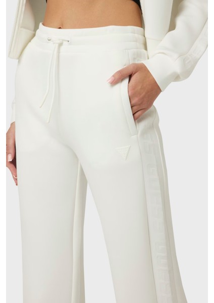 Brenda Regular Fit Yüksek Bel Bol Paça Logolu Pantolon V3RB21K7UW2 Bayan Pantolon V3RB21 K7UW2 G6K5