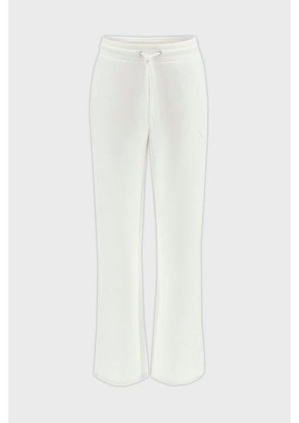 Brenda Regular Fit Yüksek Bel Bol Paça Logolu Pantolon V3RB21K7UW2 Bayan Pantolon V3RB21 K7UW2 G6K5