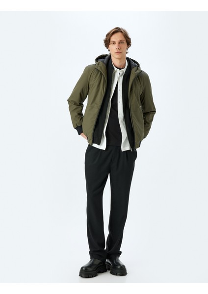 Mevsimlik Ceket Slim Fit Fermuarlı