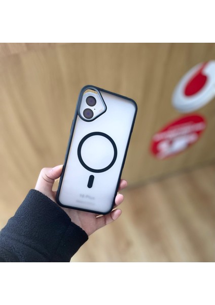 Apple Iphone 16 Plus Uyumlu Magsafe Destekli Buz Cam Tasarımlı Telefon Kılıfı