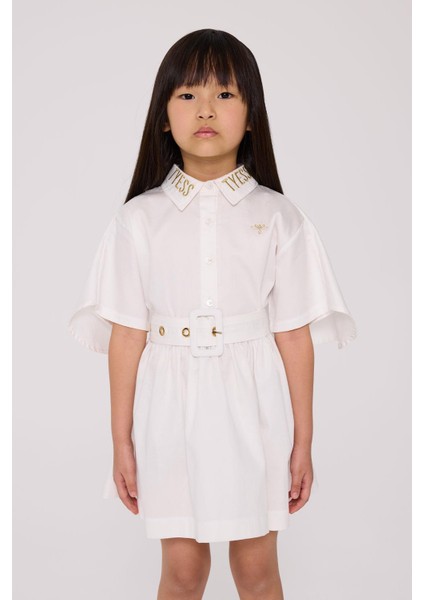 Kız Çocuk Ekru Elbise