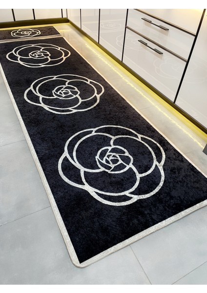 Çiçek Desenli Latesk Kaymaz Taban Halı modelleri