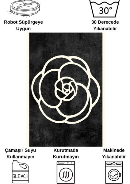 Çiçek Desenli Latesk Kaymaz Taban Halı indirimleri
