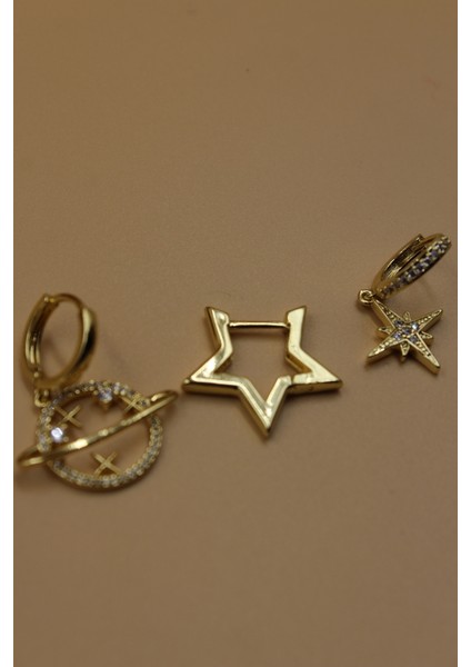 Bellajoya 3'lü Gezegen Küpe indirimleri