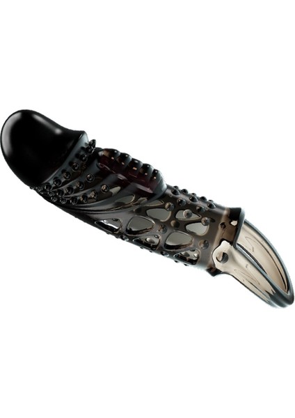 2,5 cm Dolgu Uzatmalı Titreşimli Ten rengi Penis Kılıfı Prezervatif Vibratör