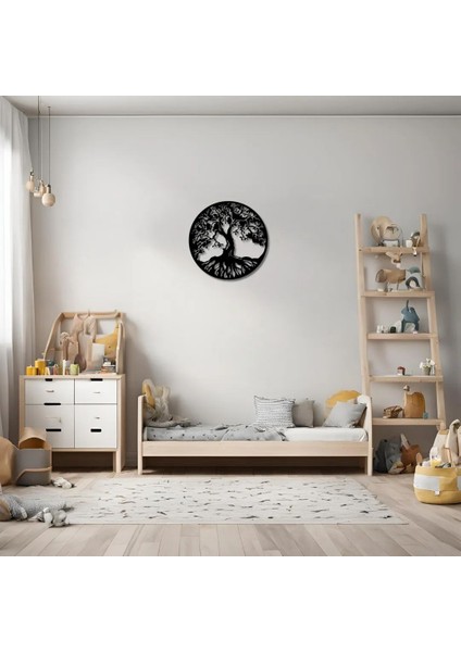 Duvar Dekoru Hediyelik Aile Ağacı (Family Tree) Metal Duvar Tablosu Sanat